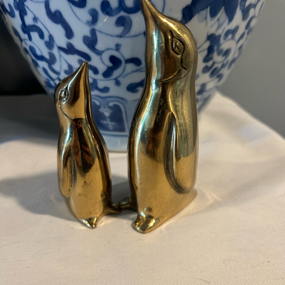 Vintage Brass Penguin Figurines